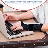 Sioven Carpal Tunnel Wrist Support Brace with 3 Straps Left Hand L/XL Black view 7