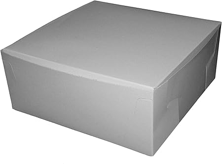 AVM 25 de Color Blanco Caja de cartón para Pasteles (6 x 6 x 3 