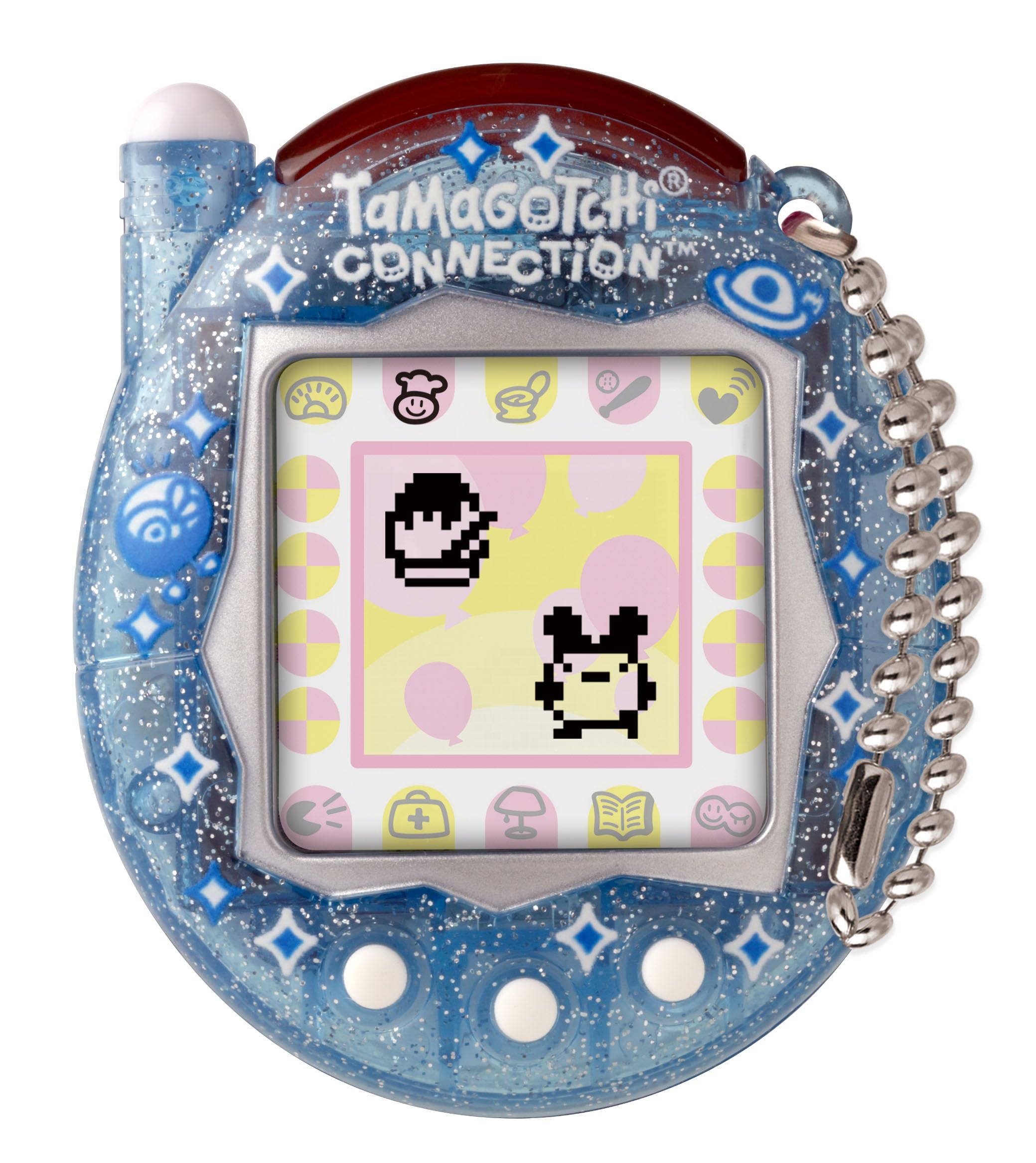 Bandai Tamagotchi Connection Digital Pet Blue Glitter Shell | Tamagotchi Virtual Pet Electronic Toy With Infra-Red Connection For Shared Fun | Kids Toys For Girls And Boys Are Great Japanese Gifts
