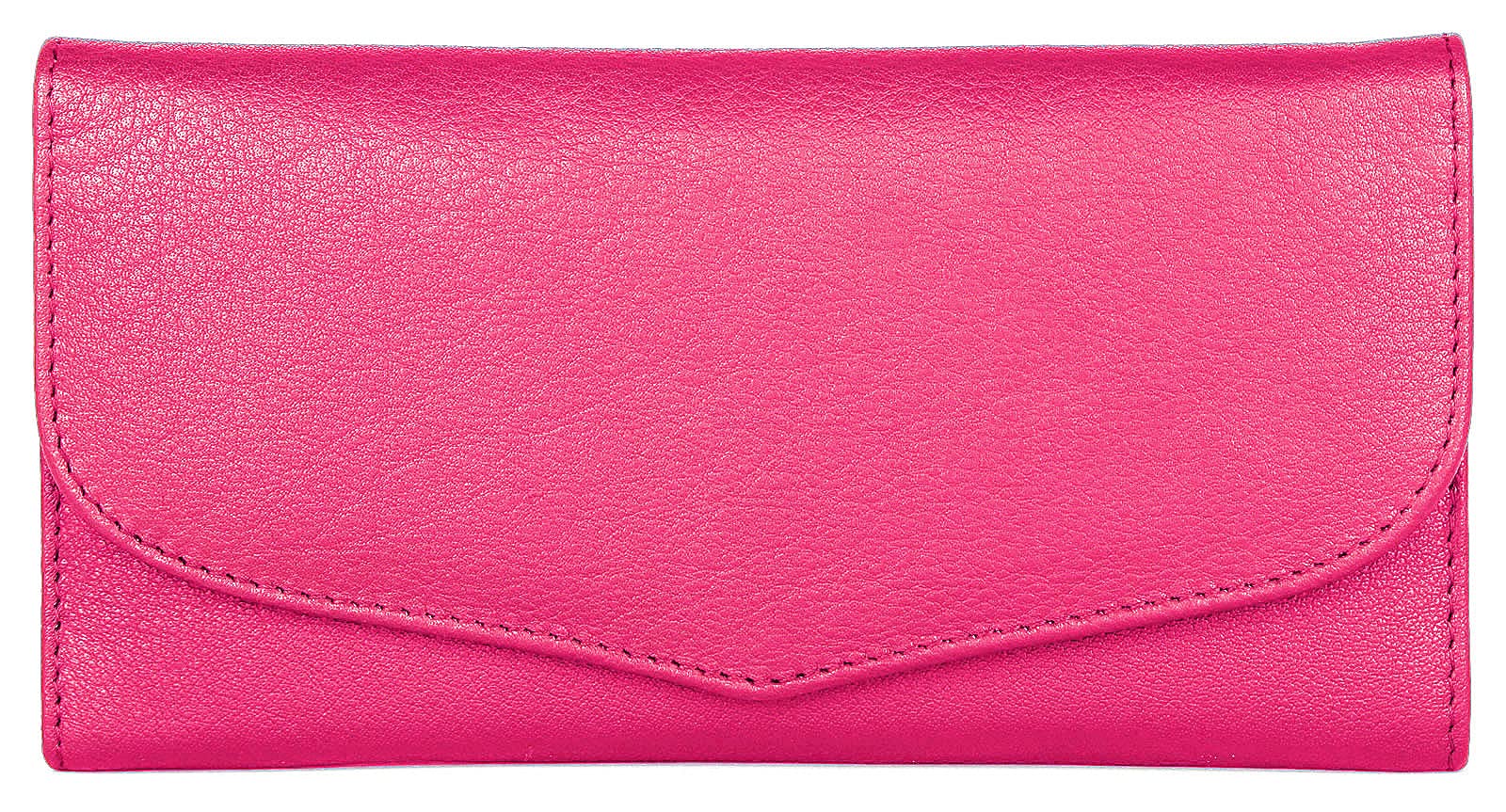 J. Wilson London Ladies RFID Safe Designer Soft Leather Purse Card Women Clutch Wallet with Zip Pocket Gift Boxed (Pink)