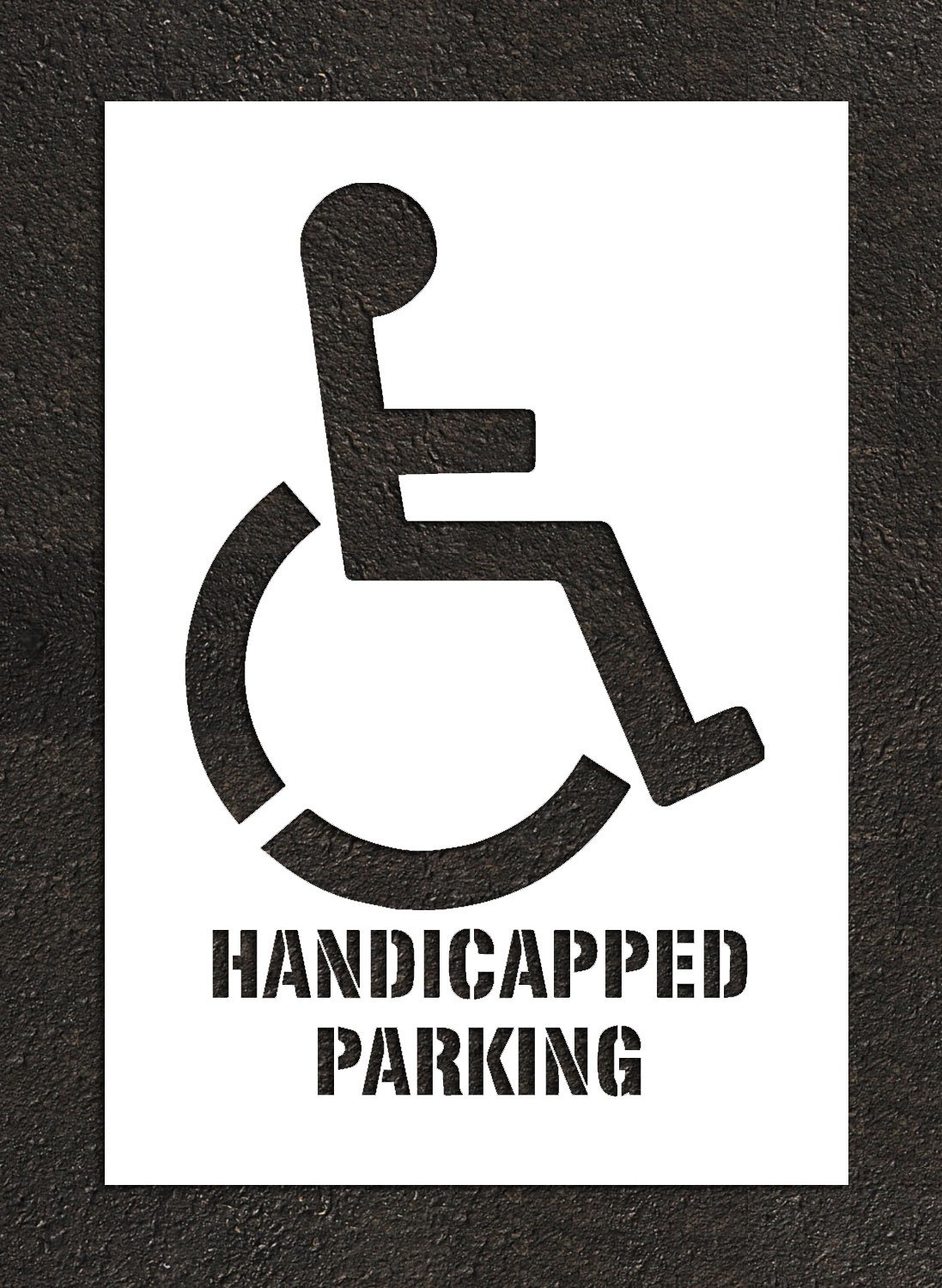 Handicap Paint Stencil With Handicapped Parking Words Ada