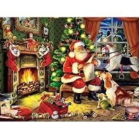 5D Large Christmas Diamond Art Painting Kits for Adults DIY Full Drill Santa Claus Gem Art Crafts Paint with Round…