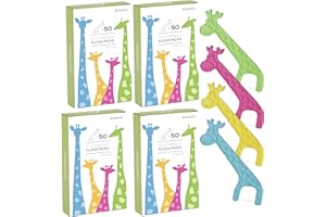Kids Floss Picks – 200 Count – Fun Animal Shapes & Colors – Plant-Based Handle – Child-Sized Dental Floss Picks