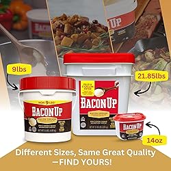 Bacon Up Bacon Grease for Cooking - 14 Ounce Tub of