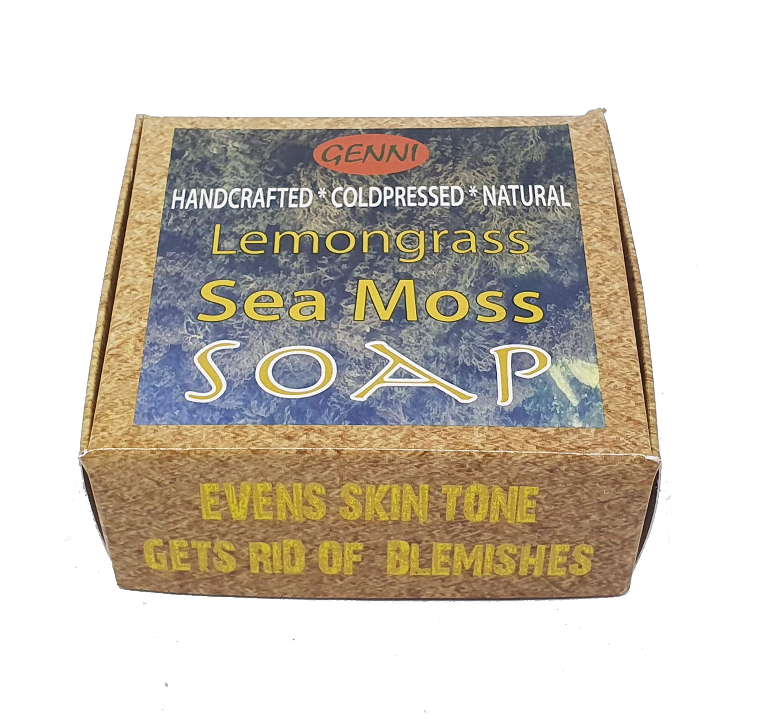 Sea Moss Soaps Handcrafted & Artisan made with wildcrafted Sea moss and lemongrass & Citronella 100% Vegan 120g
