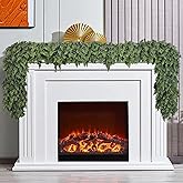 6FT Real Touch Cedar Garland for Fireplace - Artificial Christmas Garlands Realistic Faux Greenery Fake Pine Needles Garland for Holiday,Table, Window,Mantel,Stairs, Home,Indoor Outdoor Decor (1PCS)