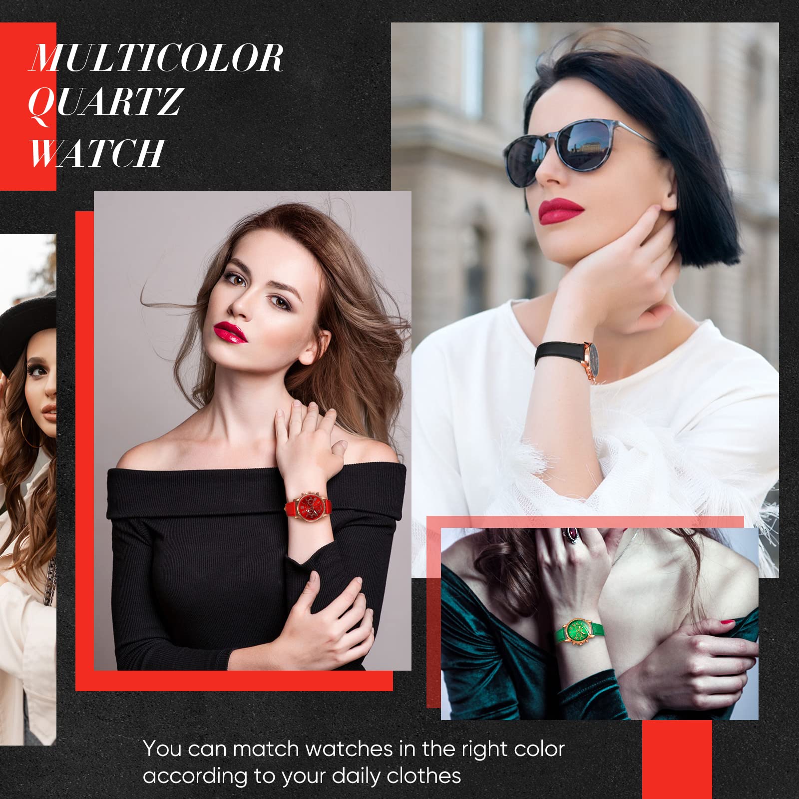 Yinkin 14 Pcs Assorted Platinum Watch Unisex Quartz Watch Sets for Women Men Ladies Watches Roman Numerals PU Leather Women's Wrist Watches