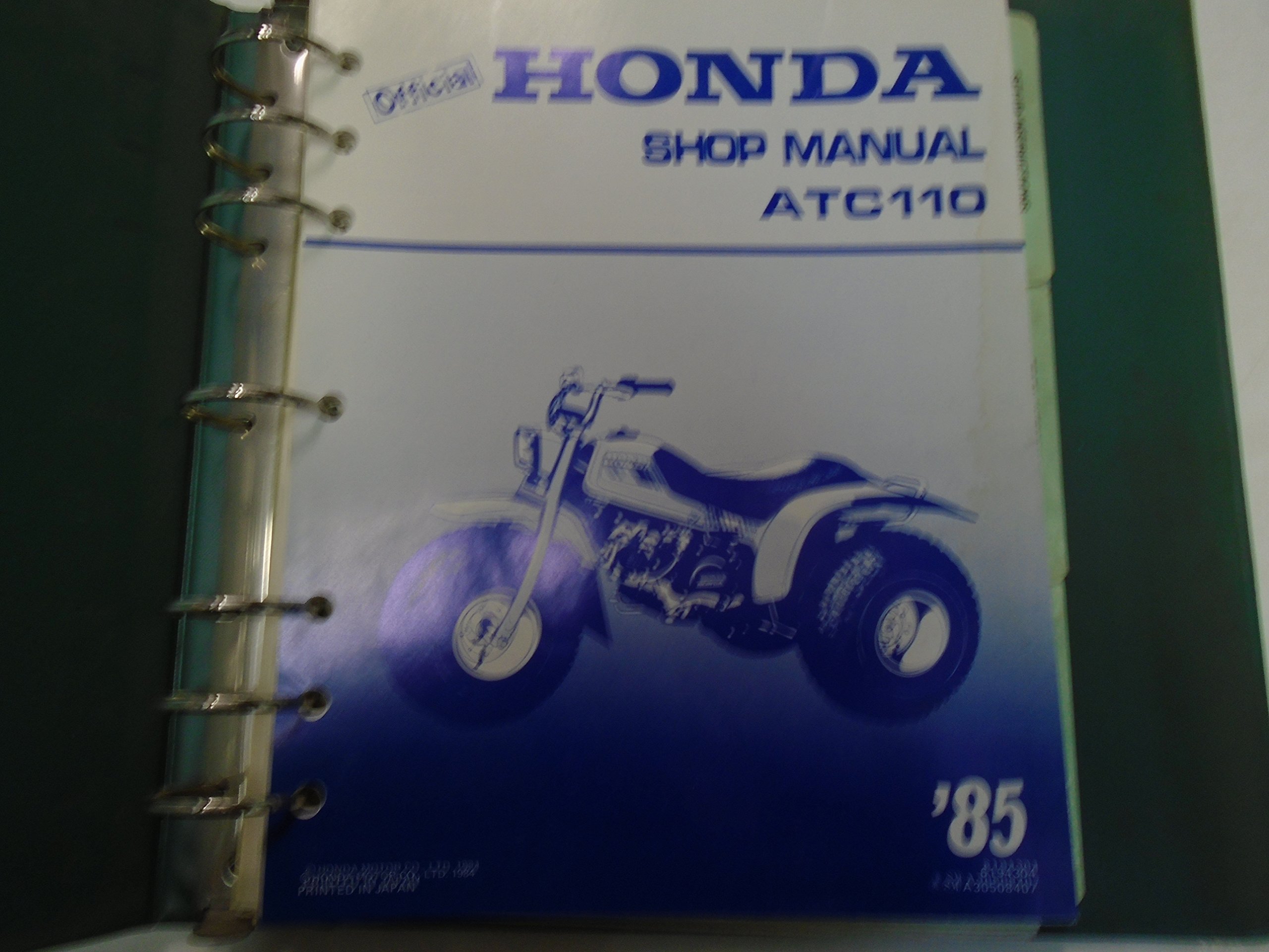 1985 Honda ATC1100 Technical Service Workshop Guide With Binder OEM Manual  Minor Water Wear Paperback – 1985