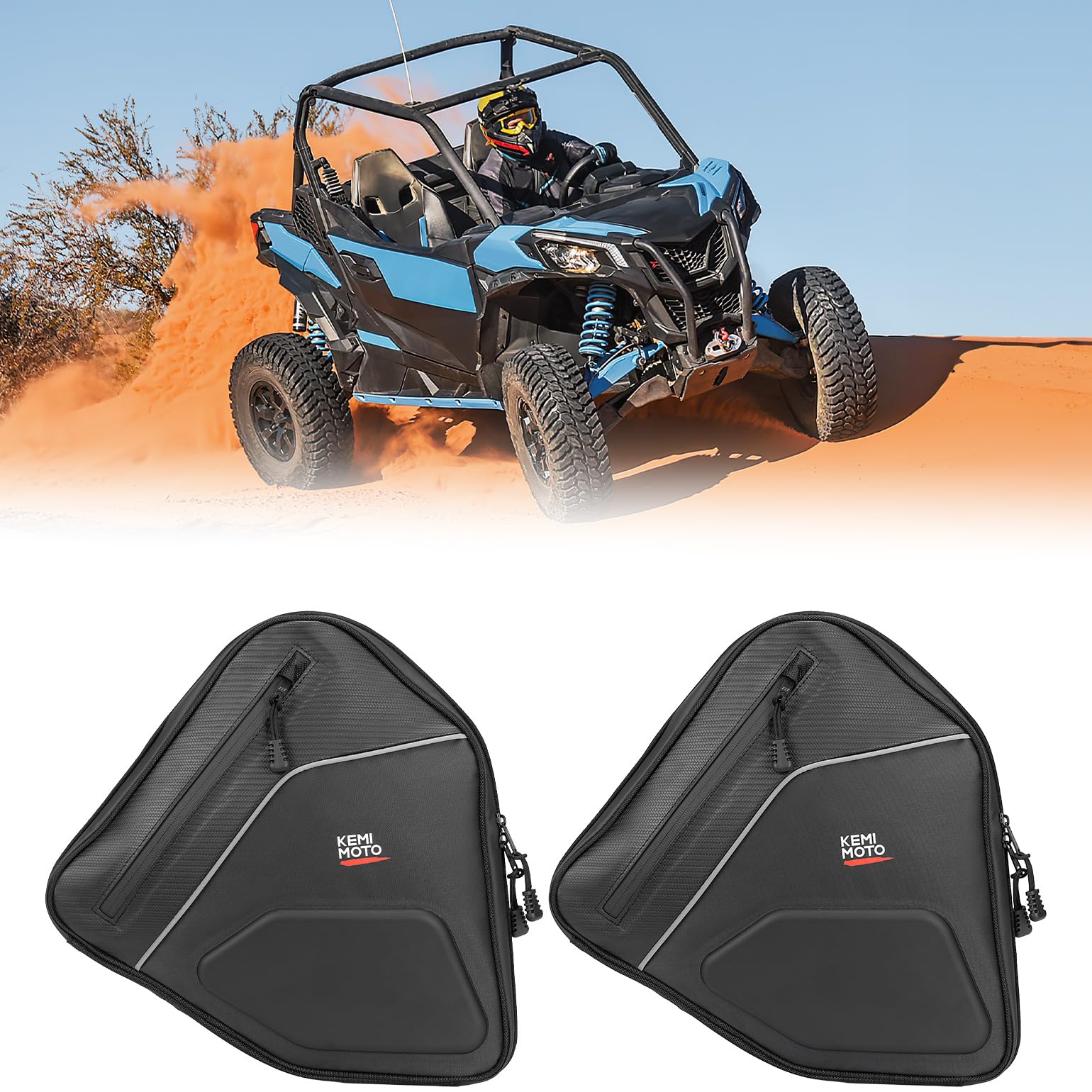 Photo 1 of KEMIMOTO Door Bags EVA Water-resistant Door Storage with Padding Compatible with 2017-2025 Can-Am Maverick Sport with Stock Doors/Maverick Trail Equiped with the Sport Half Doors