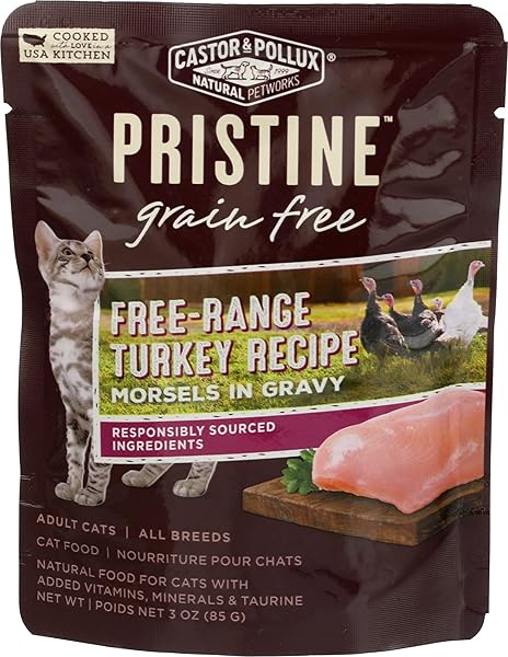 CASTOR & POLLUX TURKEY CAT FOOD, 3 OZ