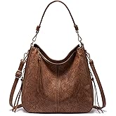 Realer Hobo Crossbody Bags for Women Designer Faux Leather Hobo Handbags Retro Large Size Shoulder Bag Bucket Purse