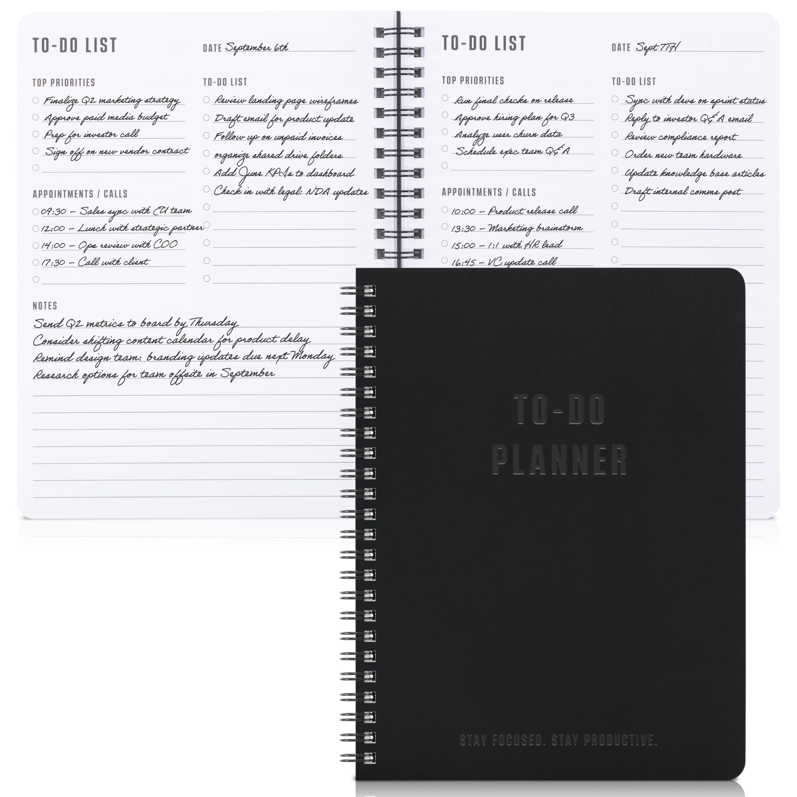Photo 1 of ZICOTO Aesthetic To Do List Notebook For Work or Home - Simple Daily Planner to Easily Organize Your Tasks And Boost Productivity - Stylish Undated Organizer Supplies For Women and Men