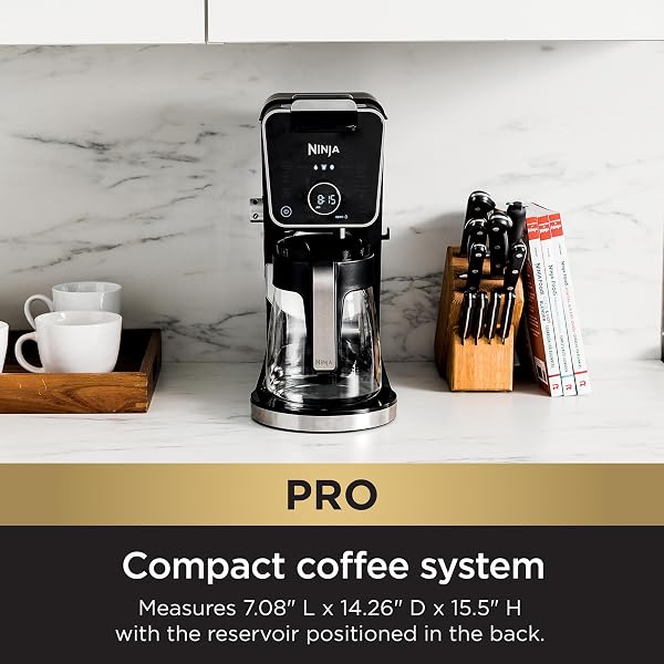 NINJA DRIP COFFEE MAKER WITH K CUP COMBO, DUALBREW PRO SPECIALTY COFFEE SYSTEM, COFFEE MACHINE COMPATIBLE WITH K-CUP PODS, 12 CUP SINGLE SERVE COFFEE MAKERS WITH PAPER FILTER, CFP301