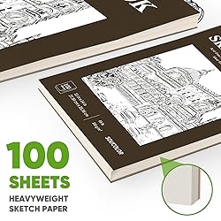 Soucolor 11" x 14" Large Sketchbook, 100 Sheets