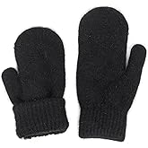 FGSS Men Winter Warm Knit-Gloves - Soft Faux-Wool Mittens Classic Thermal Gloves for Cold Weather Driving Hiking