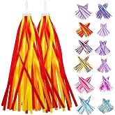 PLATT Kid's Bicycle Handlebar Streamers Colorful Ribbons Tassel for Girls Boys Bicycle Handlebar Scooter Handgrip (1Pair) (orange)