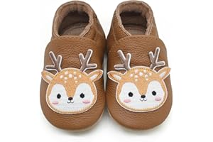 Owlowla Baby Soft Sole Leather Crib Shoes Infant Toddler Pre-Walker Shoes Boy Girl …