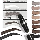 Brows by Bossy Dual-Color Eyebrow Stamp Stencil Kit with 9 Reusable Eyebrow Stencils for Professional Brow Stamping Shaping Kit and Instant Long Lasting Filling and Waterproof Tinting Definer
