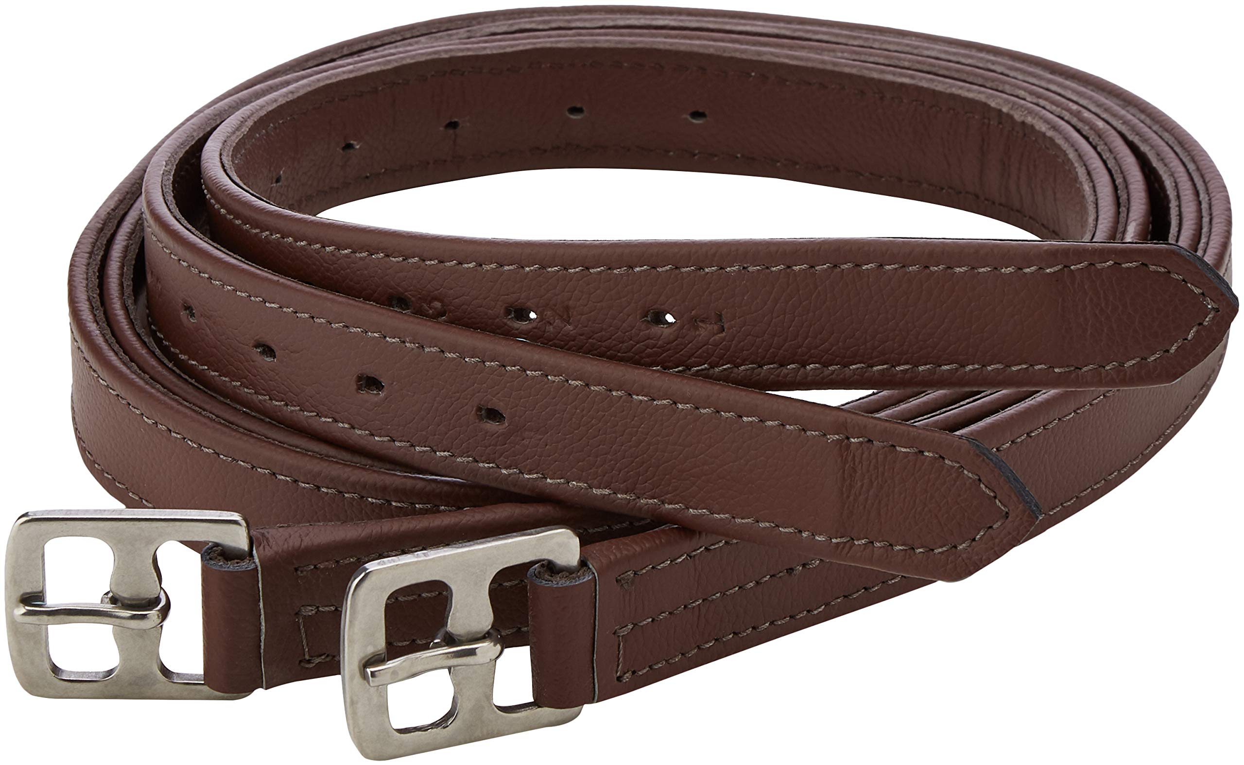 Cwell Equine Softy English Stirrup Leathers Riding Showing Brown (58 Inches)