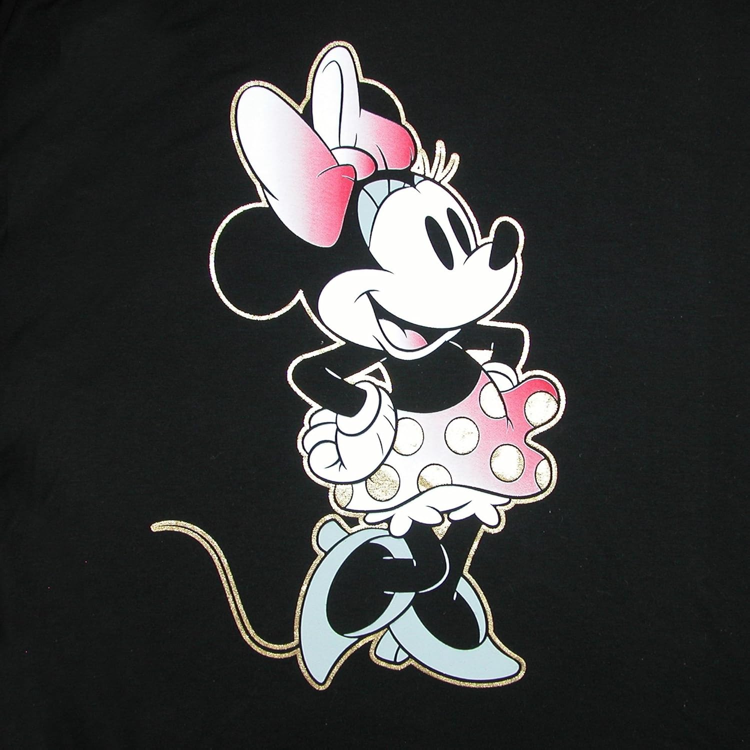 Disney Women's Plus Size Minnie Mouse V Neck T Shirt: Clothing
