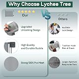 THE LYCHEE TREE Retractable Baby Gate 55 in Wide 33.86 in Tall Grey view 3