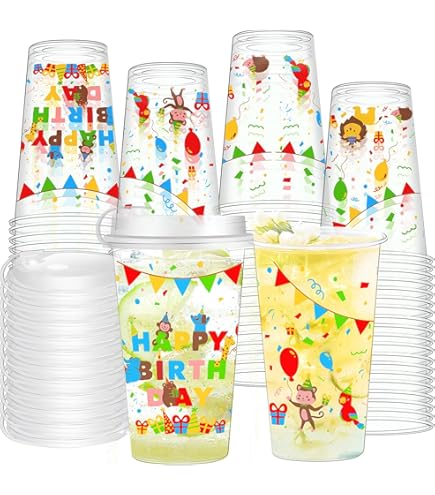 Happy Birthday Balloon Paper Cups - 9 Oz Multicolor Party Drinkware Pack Of 1034222