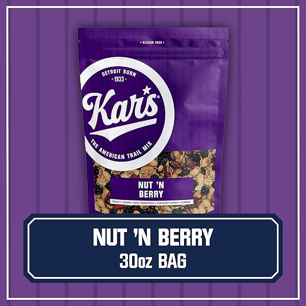 KAR’S NUTS NUT ‘N BERRY TRAIL MIX, 30 OZ – RESEALABLE POUCH (PACK OF 1), GLUTEN-FREE TRAIL MIX SNACK