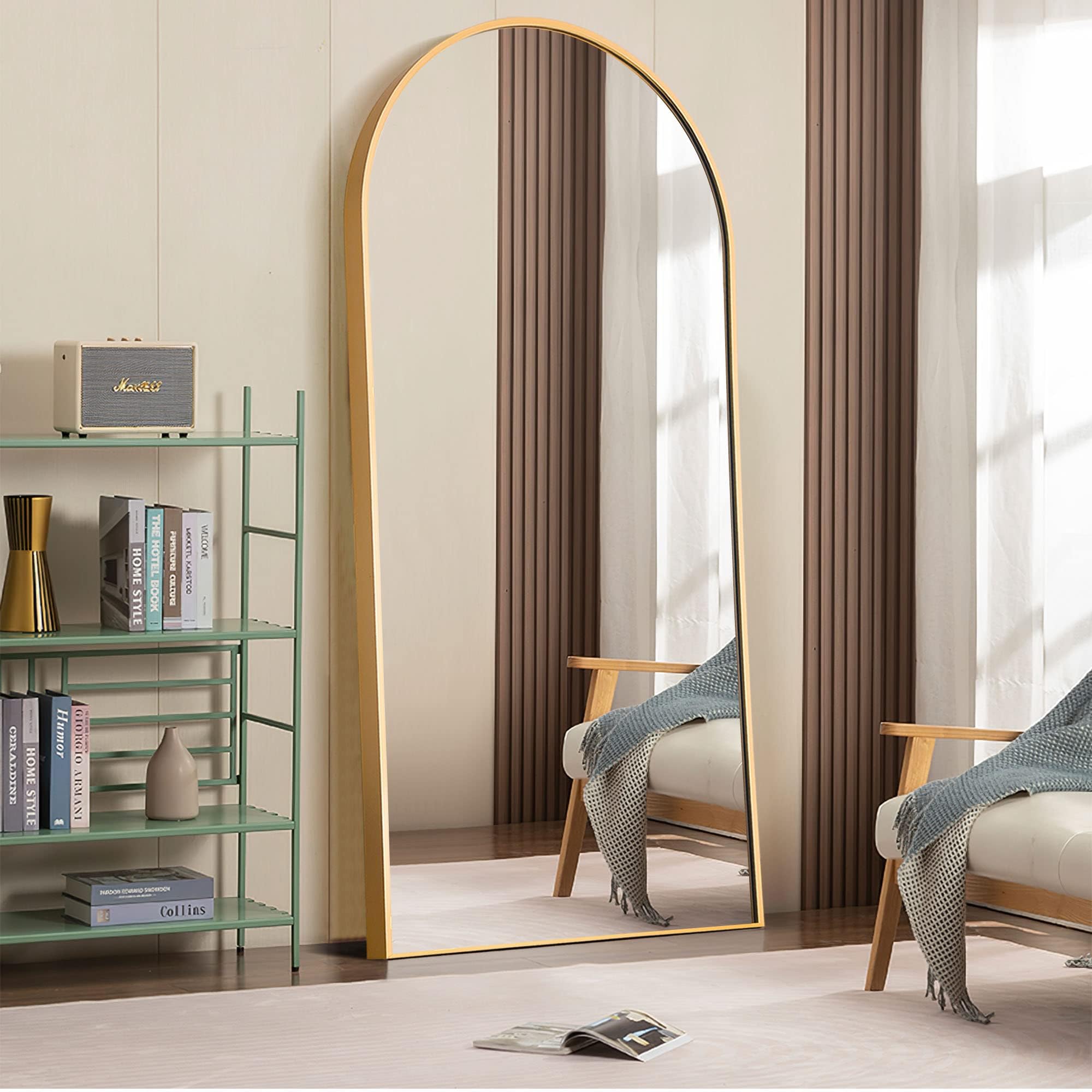 NeuType Arched Full Length Mirror Standing Hanging or Leaning Against