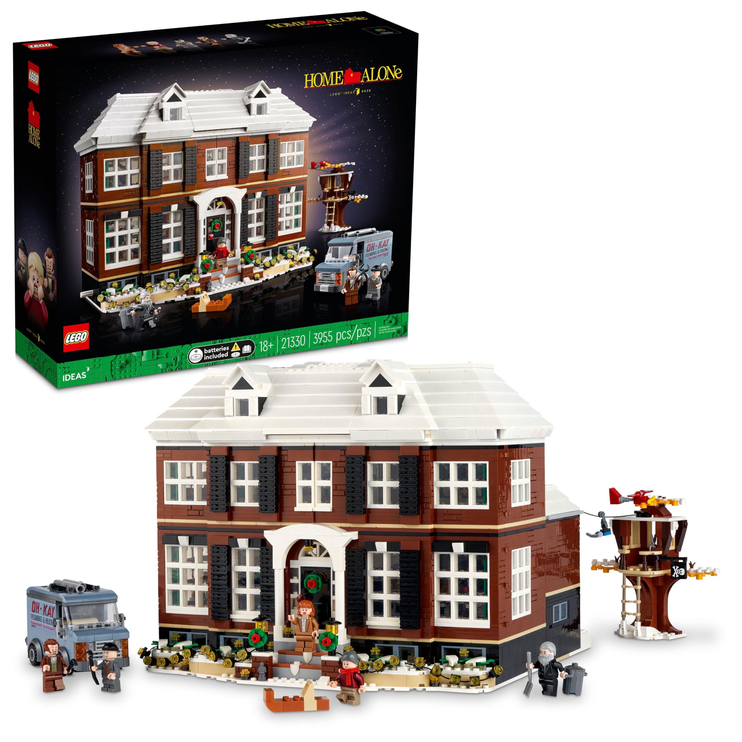 Photo 1 of (PARTIAL SET) (MISSING MANY BAGS) (DAMAGED BOX) LEGO Ideas Home Alone McCallisters’ House 21330 Building Set for Adults, Movie Collectible Gift Idea with 5 Minifigures