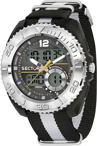 Sector No Limits Reloj Analógico-Digital para Hombre Correa en Nailon R3251521004