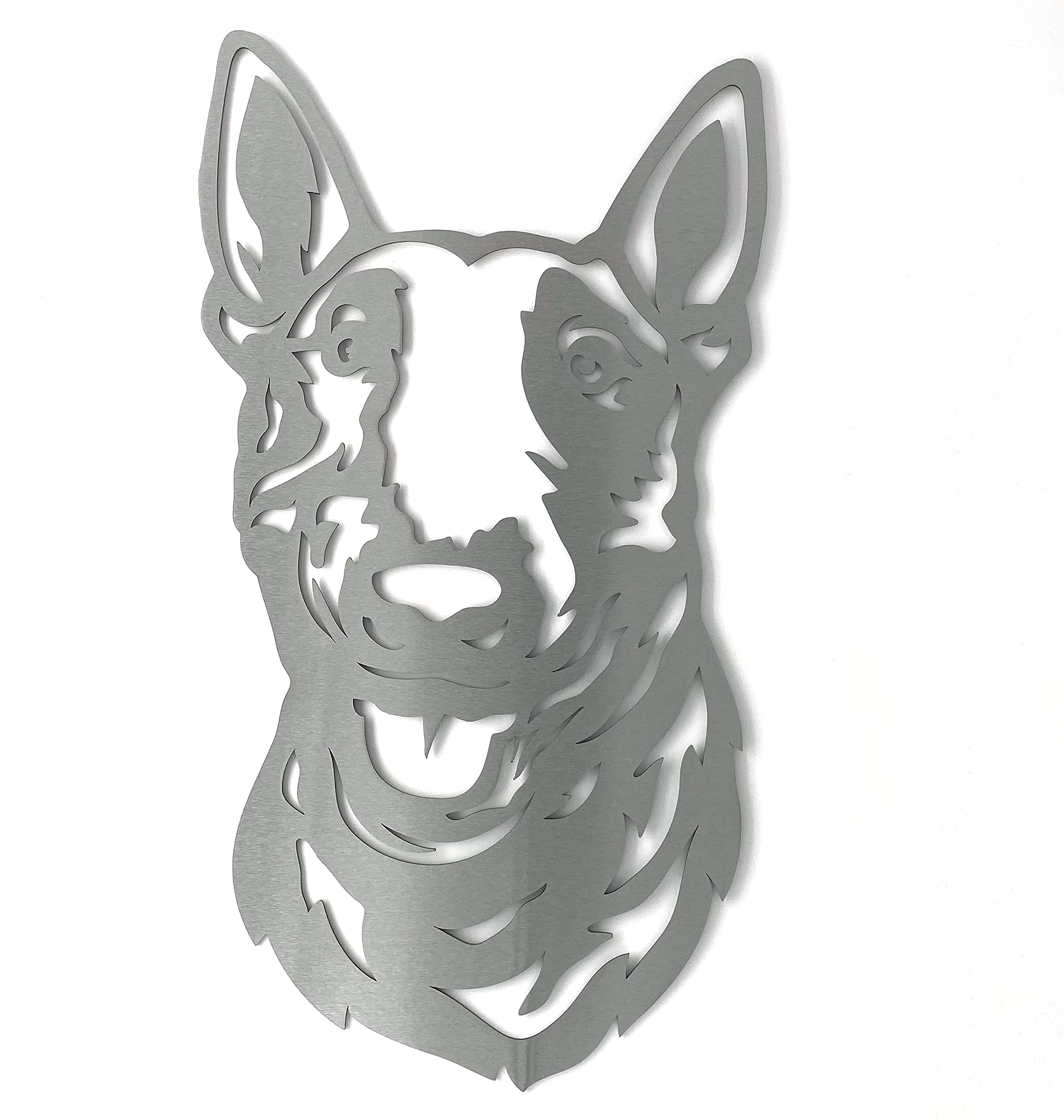 Image Industry English Bull Terrier - Dog Garden Art Sculpture/Garden Ornament/Rusty Metal Dog/Metal Garden Sculpture/Metal Art (Medium 240mm x 427mm)
