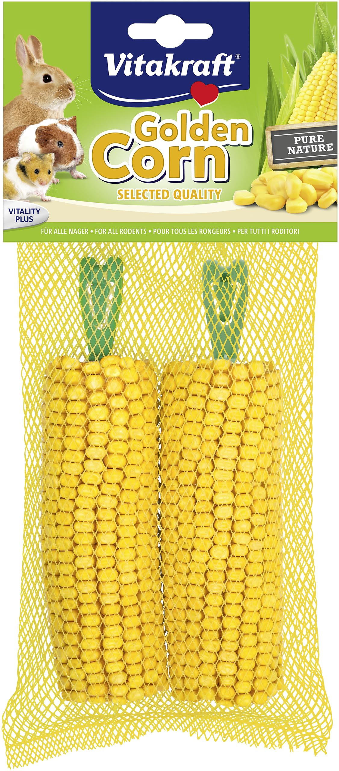 Vitakraft Small Animal Golden Corn 2 Cobs (Pack of 8, Total 16 Cobs)