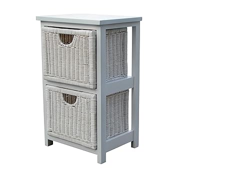 White Rattan 3 Drawer Storage Unit Pr04 Amazon Co Uk Kitchen Home