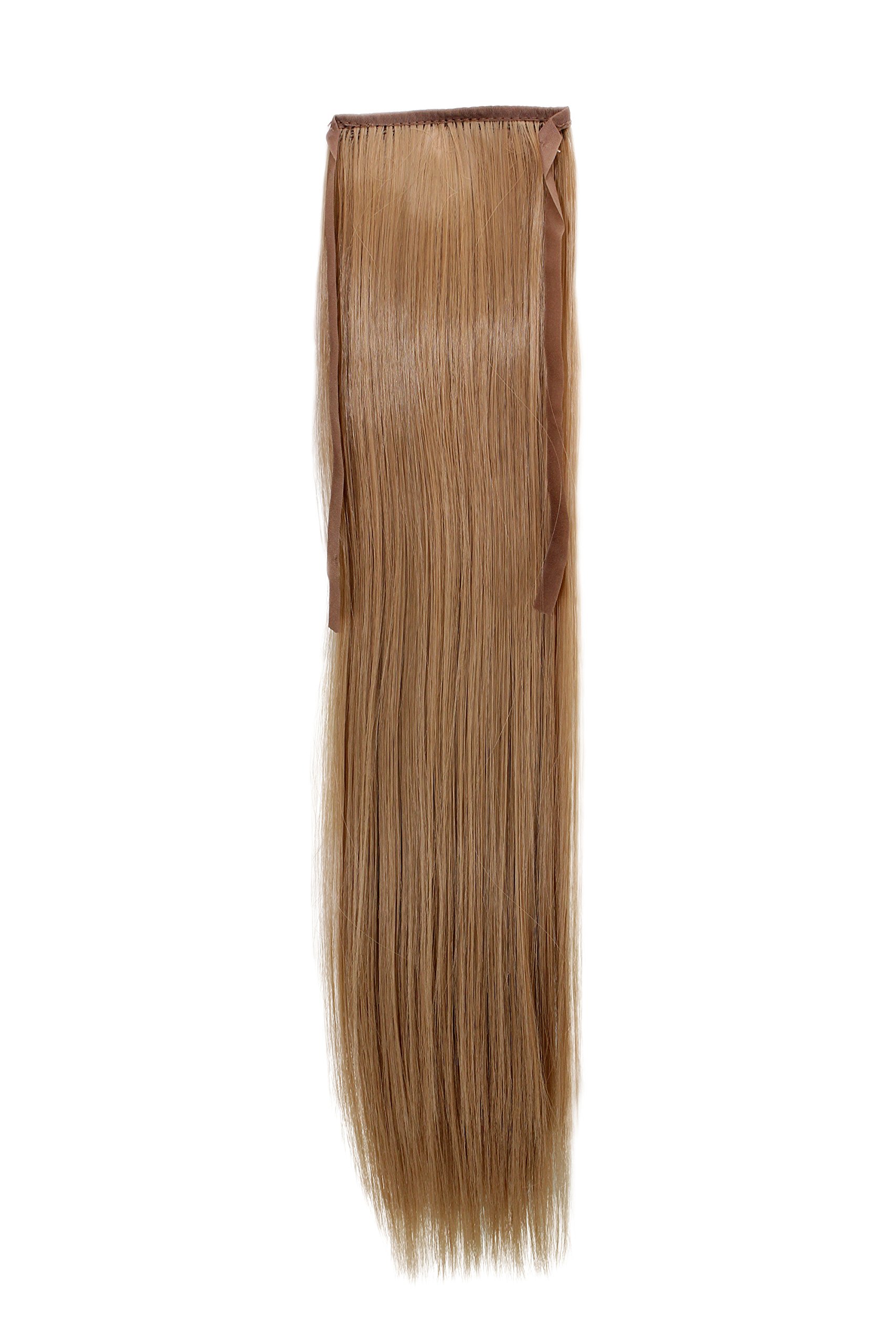 WIG ME UP - YZF-TS18-18 Hairpiece Pontail Pigtail extension slim light straight comb and ribbon dark blond 18inch