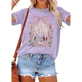 SFHFY Magical Shirt for Women: Magic Kingdom T Shirt Casual Castle T-Shirt | Princess Shirts Magical World Tshirts Family Vacation Tee Fairy Tale Graphic Short Sleeve Tops