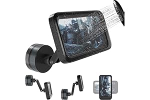 EFEALL Shower Phone Holder Waterproof, 480° Rotating Twist-Lock Suction Phone Holder for Shower, Anti-Fog & Sensitive Touch Screen Case, Fits Smartphone with Case up to 6.9"
