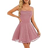 BeryLove Women's Sparkly Prom Dresses Sleeveless Cocktail Sequin Mini Homecoming Formal Dress