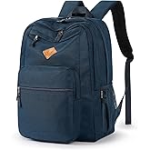 ZORFIN 26L Backpack for College, and Travel: Water Resistant Bookbag - Steel blue