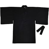 Edoten Japanese Samurai Hakama Uniform shirt TOPS NAVY-M