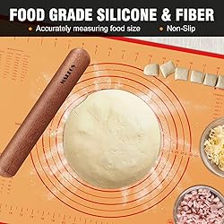 Walfos Mini Rolling Pin Set - Small Natural Wooden