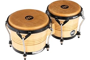 Meinl Percussion LC300NT-M Artist Series Luis Conte Signature Wood Bongos, Natural, 6 3/4-Inch and 8-Inch