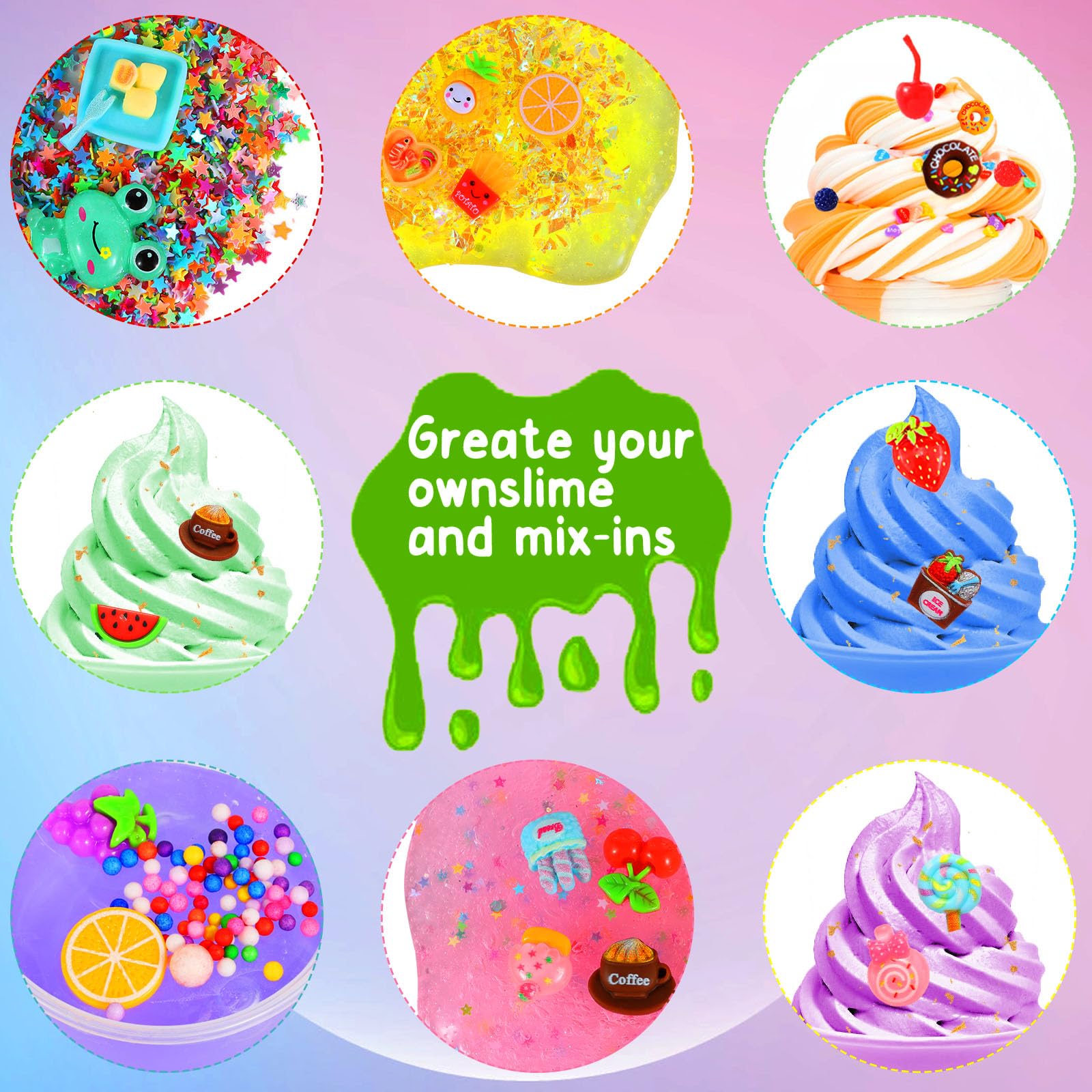160 Pack Slime Accessories Kit for Kids – Slime Mix-Ins Craft Supplies (Charms, Glitter, Foam Balls, Sequins) – No Slime or Glue Included