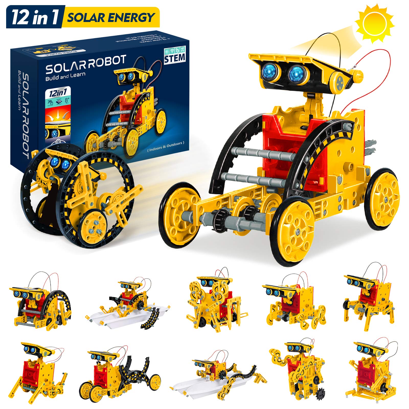 Buy GALOPAR STEM Projects for Kids Ages 812, Solar Robot 12in1