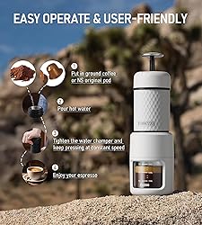 STARESSO Classic Portable Espresso Maker, 2 IN 1