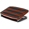 Adjustable Under Desk Foot Stool - Ergonomic Foot Rest with 7 Angles - Walnut