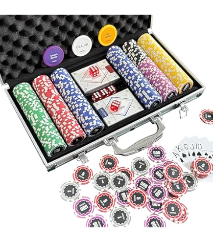 Per 12 Giocatori Set Poker Texas Holdem Con 600 Fiches E Valigetta - Completo Di Carte, Tappetino E Dealer | Valigetta Poker Abs - Foto 3