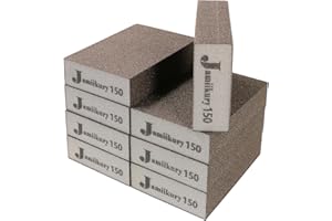 8Pcs 150 Grit Sanding Blocks, Jamiikury Fine Sanding Sponge Washable and Reusable, Wet Dry Sandpaper Sponge for Wood Metal FurniturePaint and Drywall