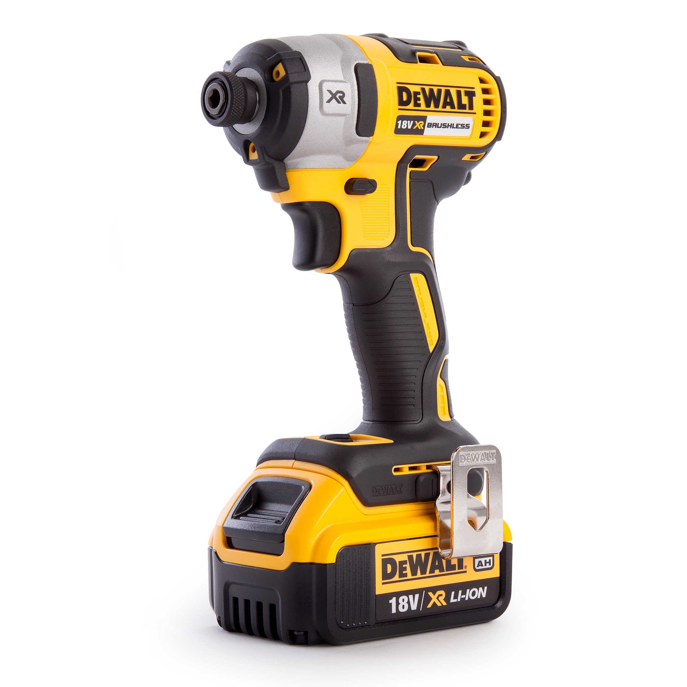 DEWALT DCF887M1-GB XR Brushless Lithium-Ion Impact Driver, 18 V, Yellow/Black