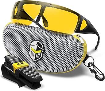 Knight Visor Fitover Wraparounds Polarized Night Driving HD Glasses for