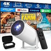Mini Projector, Native 1080P Portable Projector with Carrying Case | 4K Support, Portable Size with Carrying Bag, Outdoor Movie Time, Indoor&amp; Outdoor Use